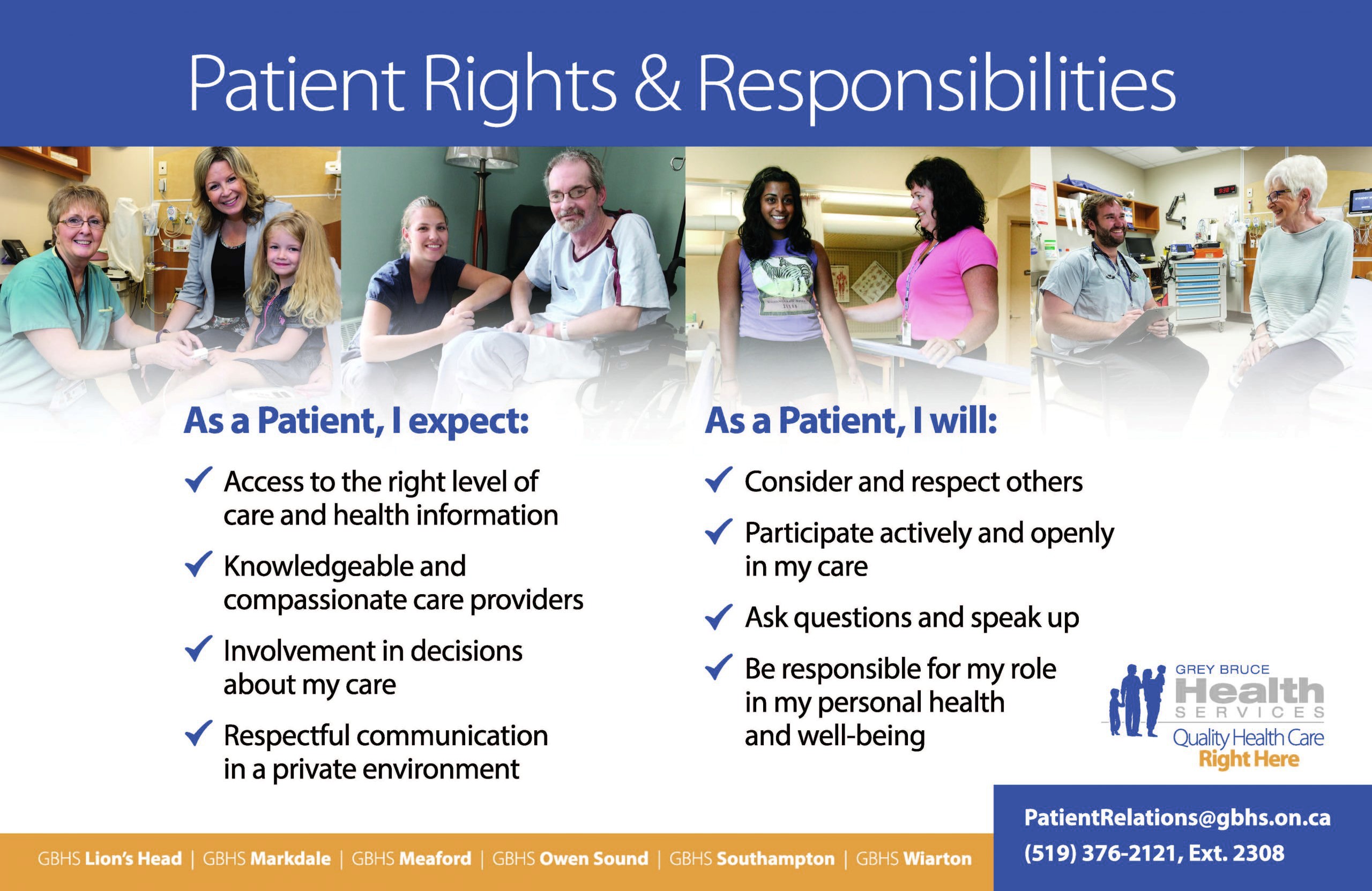 Patient Rights and Responsibilities poster